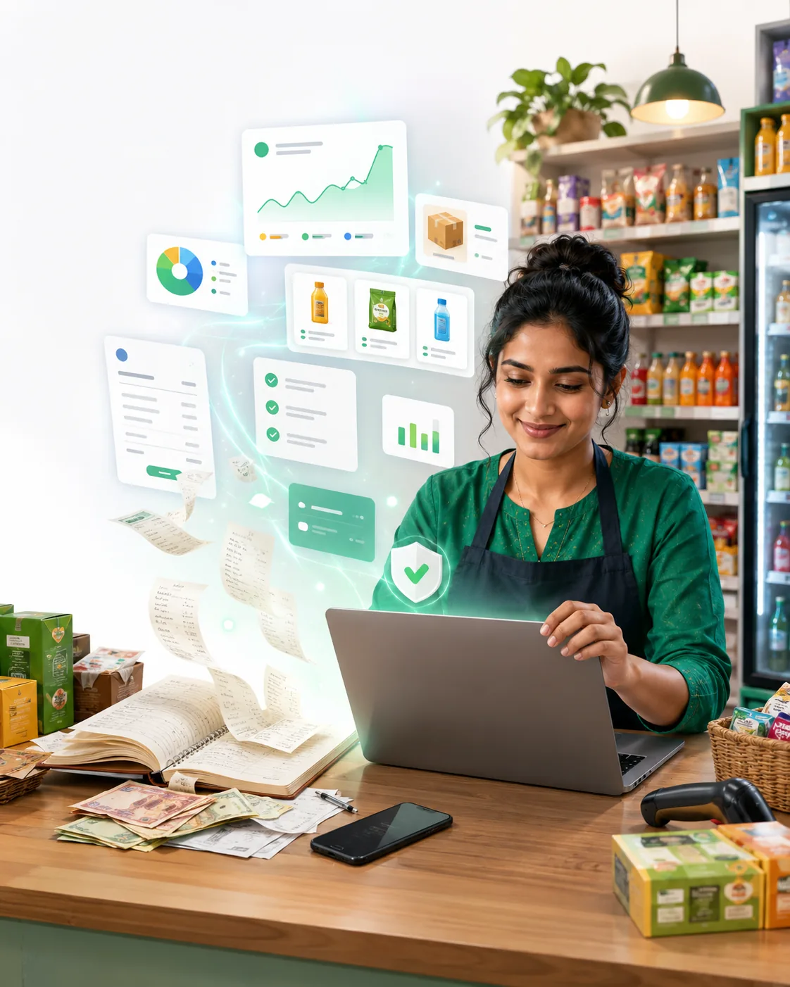 Bizwazi small business owner setting up digital business records